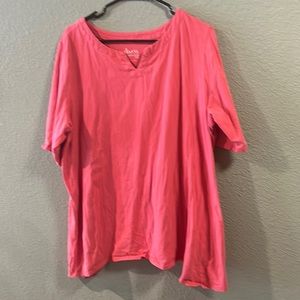 - Denim & Co Essentials Elbow Sleeve Perfect Jersey Trapeze Hem Top in S…